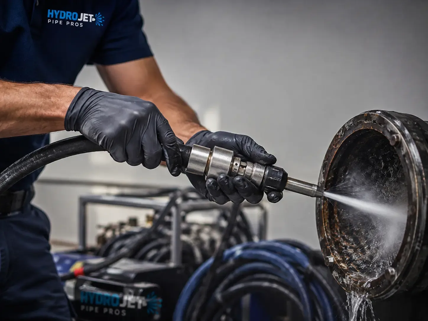 Hydro Jet Pipe Descaling in Petroleum, IN